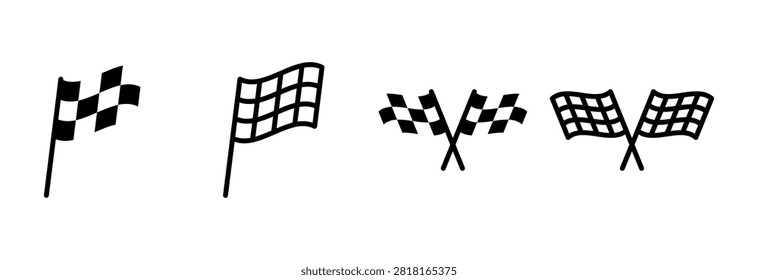 Racing flag icon symbol for apps and websites. race flag sign and symbol.Checkered racing flag icon