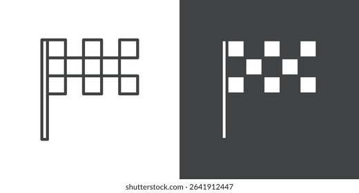 Racing flag icon symbol illustration logo