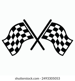 Racing flag Icon symbol, and vector, Can be used for web, print, and mobile