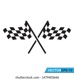  racing flag icon vector design illustration