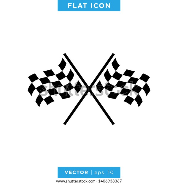 Racing Flag Icon Vector\
Design Template