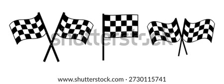 Racing flag icon. Racing flag vector finish crossed, start, car racing, sport flag. Vector illustration.