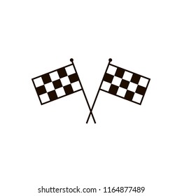 racing flag icon . vector illustration