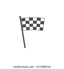 Racing flag icon. Vector illustration, flat design.