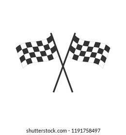 Racing flag icon. Vector illustration, flat design.