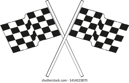 Racing flag icon. Vector illustration, flat design.