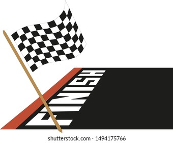 Racing flag icon Vector illustration