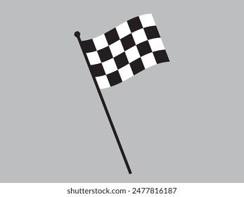 Racing flag icon vector illustration. Start symbol and simple  flag icon.