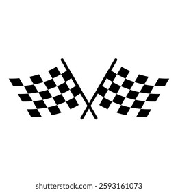 Racing flag icon vector. Racing illustration sign. Karting symbol or logo.