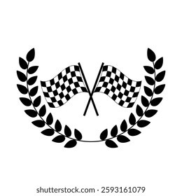 Racing flag icon vector. Racing illustration sign. Karting symbol or logo.