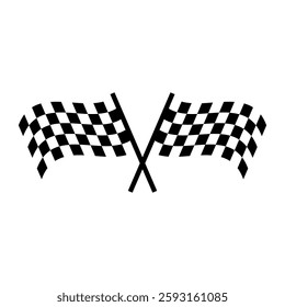Racing flag icon vector. Racing illustration sign. Karting symbol or logo.