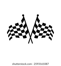 Racing flag icon vector. Racing illustration sign. Karting symbol or logo.