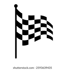Racing flag icon vector. Racing illustration sign. Karting symbol or logo.