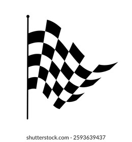 Racing flag icon vector. Racing illustration sign. Karting symbol or logo.