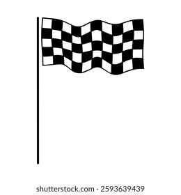 Racing flag icon vector. Racing illustration sign. Karting symbol or logo.