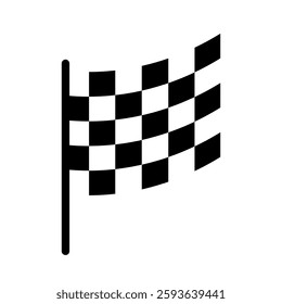 Racing flag icon vector. Racing illustration sign. Karting symbol or logo.