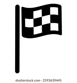 Racing flag icon vector. Racing illustration sign. Karting symbol or logo.