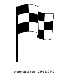Racing flag icon vector. Racing illustration sign. Karting symbol or logo.