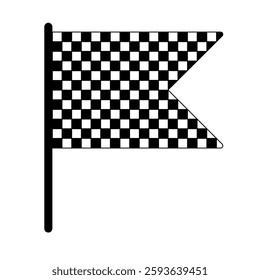 Racing flag icon vector. Racing illustration sign. Karting symbol or logo.