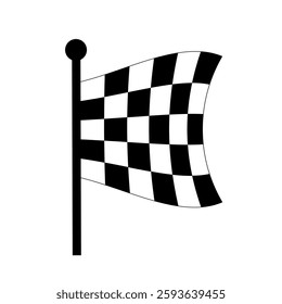Racing flag icon vector. Racing illustration sign. Karting symbol or logo.