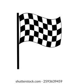 Racing flag icon vector. Racing illustration sign. Karting symbol or logo.