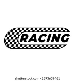 Racing flag icon vector. Racing illustration sign. Karting symbol or logo.