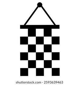 Racing flag icon vector. Racing illustration sign. Karting symbol or logo.