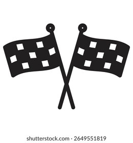 Racing flag icon vector illustration isolated sign