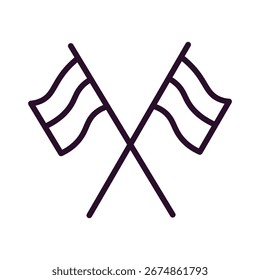 Vector de icono de bandera de carreras. Signo de ilustración de carreras. Símbolo o logotipo de acabado.
