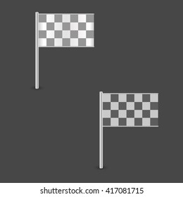 Racing flag. Icon. Vector illustration.