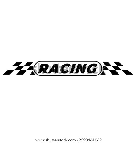 Racing flag icon vector. Racing illustration sign. Karting symbol or logo.