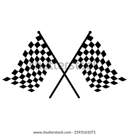 Racing flag icon vector. Racing illustration sign. Karting symbol or logo.