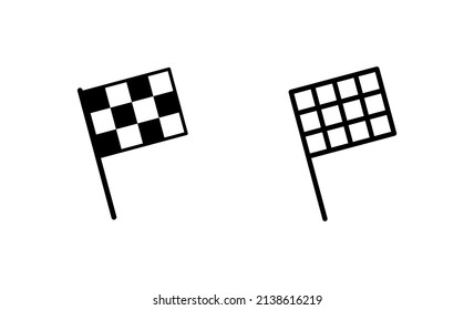Racing flag icon vector. race flag sign and symbol.Checkered racing flag icon