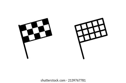 Racing flag icon vector. race flag sign and symbol.Checkered racing flag icon