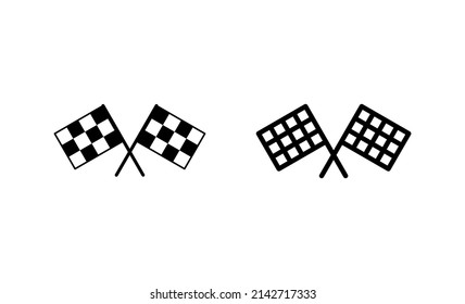 Racing flag icon vector. race flag sign and symbol.Checkered racing flag icon