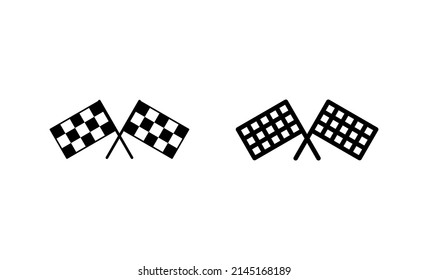 Racing flag icon vector. race flag sign and symbol.Checkered racing flag icon