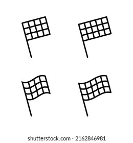 Racing flag icon vector. race flag sign and symbol.Checkered racing flag icon