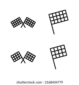 Racing flag icon vector. race flag sign and symbol.Checkered racing flag icon