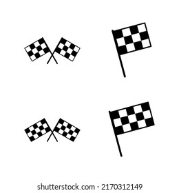 Vector de icono de indicador de carreras. símbolo y signo de la bandera de la raza.Icono de la bandera de la carrera de cuadros