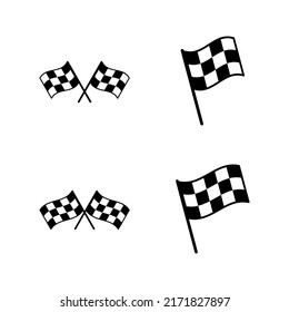 Racing flag icon vector. race flag sign and symbol.Checkered racing flag icon