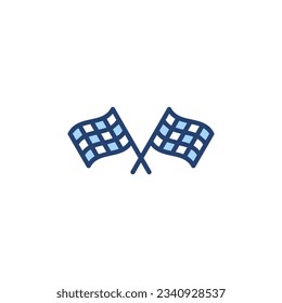 Racing flag icon vector. race flag sign and symbol.Checkered racing flag icon