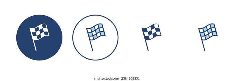 Vector de icono de indicador de carreras. símbolo y signo de la bandera de la raza.Icono de la bandera de la carrera de cuadros