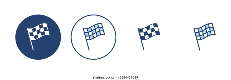 Racing flag icon vector. race flag sign and symbol.Checkered racing flag icon