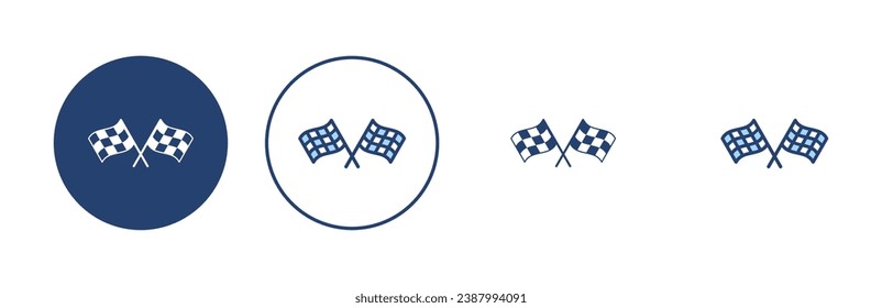 Vector de icono de indicador de carreras. símbolo y signo de la bandera de la raza.Icono de la bandera de la carrera de cuadros