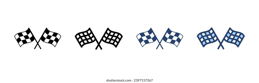 Racing flag icon vector. race flag sign and symbol.Checkered racing flag icon