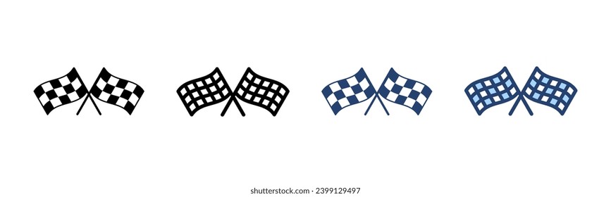 Racing flag icon vector. race flag sign and symbol.Checkered racing flag icon