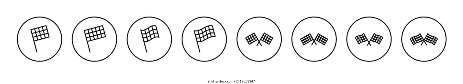 Racing flag icon vector. race flag sign and symbol.Checkered racing flag icon