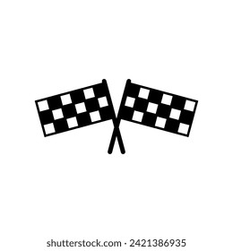 Racing flag icon vector. race flag icon.Checkered racing flag icon