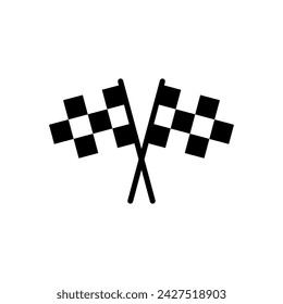 Racing flag icon vector. race flag icon.Checkered racing flag icon