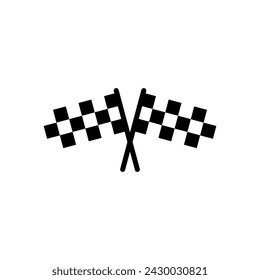 Racing Flag Symbol Vektor. Race Flag Symbol.Checkered Racing Flag Symbol